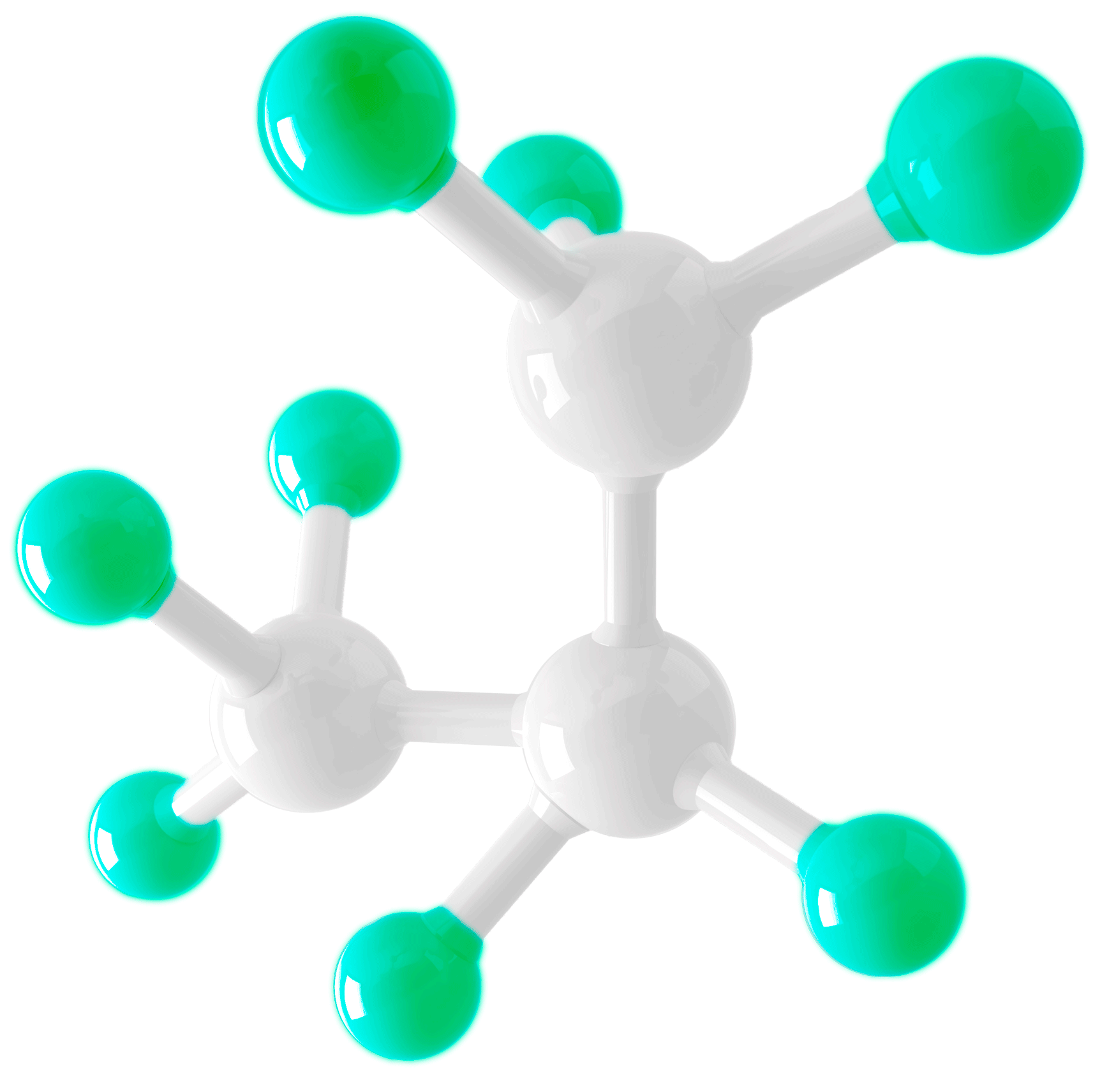 ADN 3D en verde y gris representando desarrollo y evolución